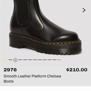 Dr. Martens Black Leather Platform Boots